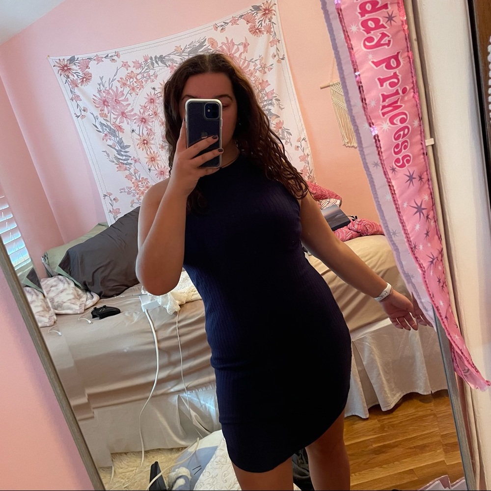 navy blue dresss